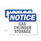 Signmission Gas Cylinder Storage OSHA Notice Sign, Vinyl Decal, 10in W x 7in L, 2PK OS-2PACK-NS-D-710-L-12993 - alternate 1